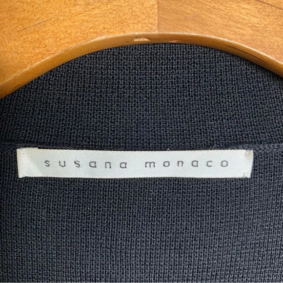 Susana Monaco 100% Super Fine Wool Zip Front Sweater - Picture 2 of 9